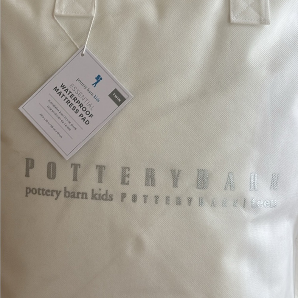 Pottery Barn Kids White Waterproof Mattress Pad